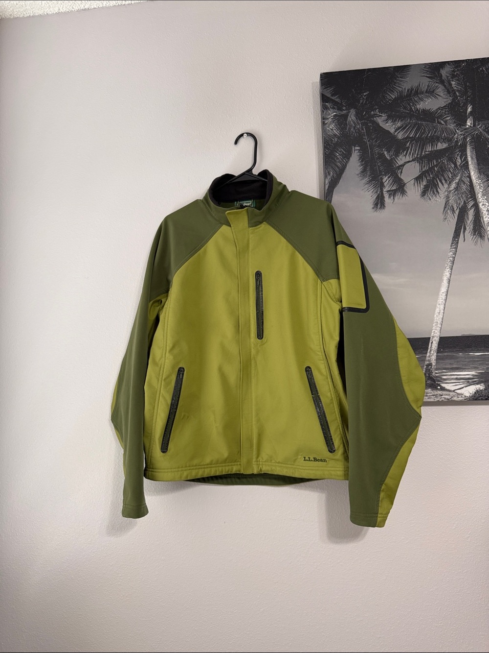 L.L.Bean Men’s Green Colorblock Outdoor Shell Jacket M Vintage - Picture 4 of 9